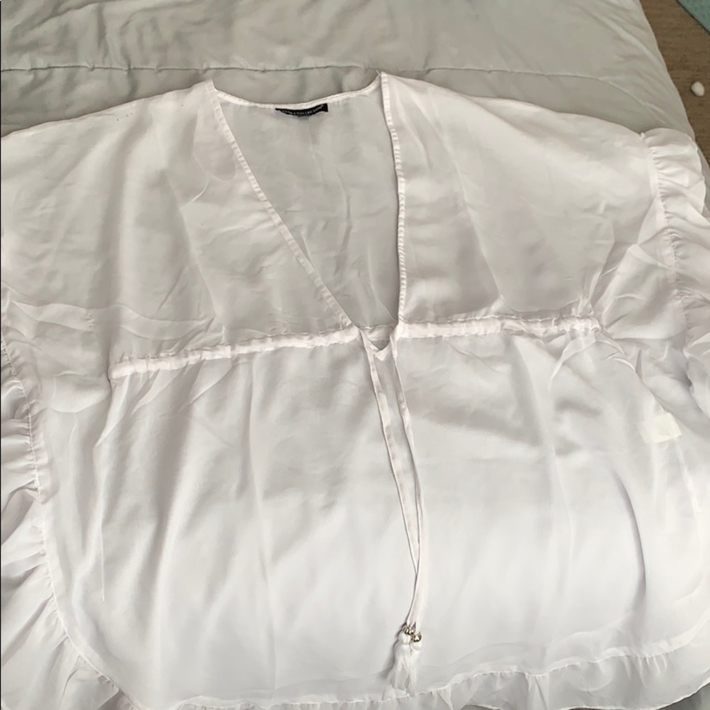 Club Z Collection White Bathing Suit Cover Up